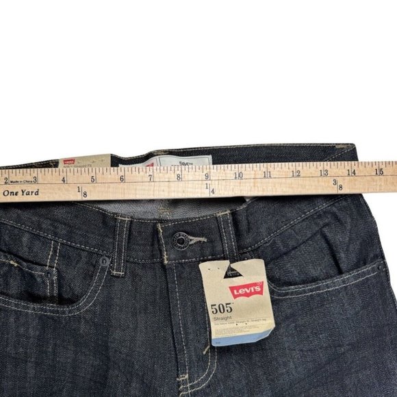 NEW BOYS LEVIS 505 JEANS STRAIGHT LEG Size 8 Husky Fit 3D BLACK 28 X 21 NWT - Picture 5 of 9